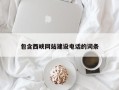 莱阳包含西峡网站建设电话的词条